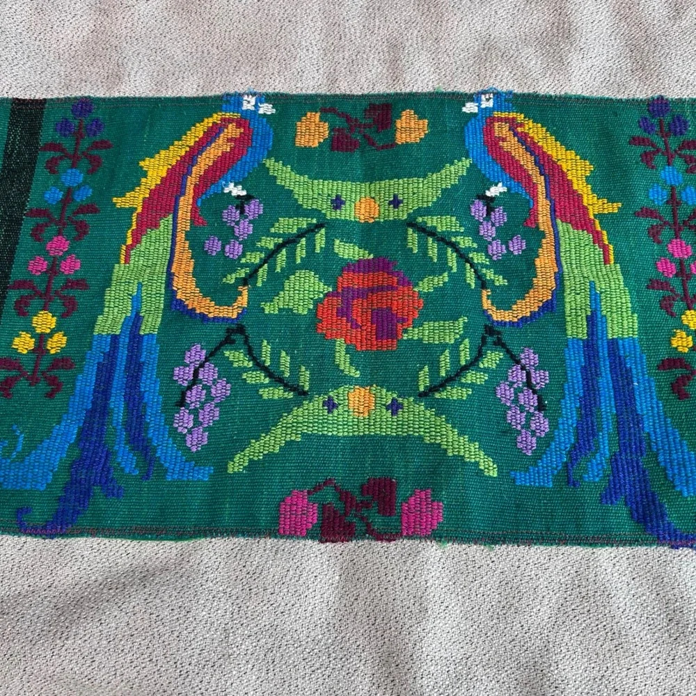 Over & Beyond Sewing Aztec Bohemian Peacock Woven Tapestry Pillow Case 24x15